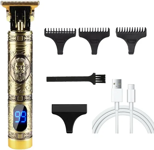 Miniatura 71 de Cortadora de pelo profesional para hombres y mujeres, inalámbrica, recargable, recortadora de pelo, kit de aseo de corte de cuerpo de metal
