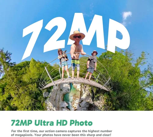 Miniatura 6 de AKASO 360 Cámara de acción a prueba de condiciones climáticas 360° - Video 360 de 5.7K con sensores de 1/2 pulgada 48 MP, foto 360 de 72 MP