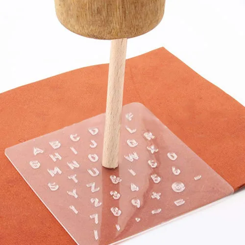 Miniatura 3 de Juego de herramientas de estampado de cuero, kit de sellos numéricos para manualidades, relieve, carpintería