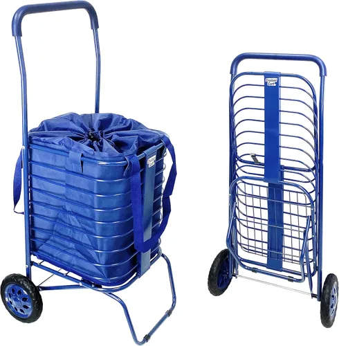 Miniatura 20 de Productos dbest - Carro de compras con ruedas para escaleras, plegable y compacto, con cesta de lavandería, carrito utilitario ligero y plegable