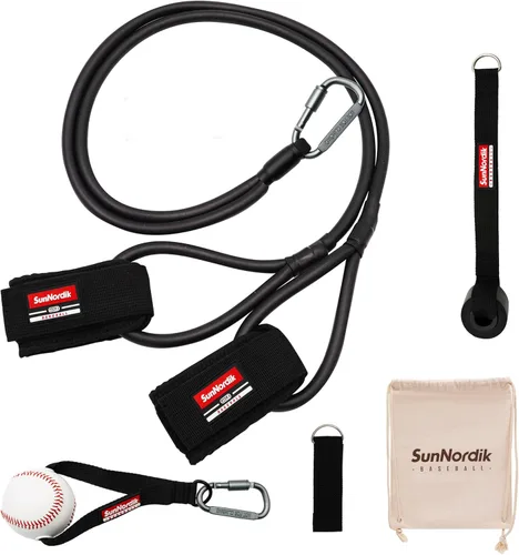Miniatura 12 de SunNordik Bandas de resistencia para lanzadores, equipo de entrenamiento de béisbol y softbol para mejorar la fuerza del brazo y el entrenamiento