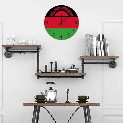 Miniatura 111 de Cheyan Reloj de pared con bandera de Canadá de 12 pulgadas, silencioso, sin tictac, de PVC, funciona con pilas, reloj redondo decorativo, regalo