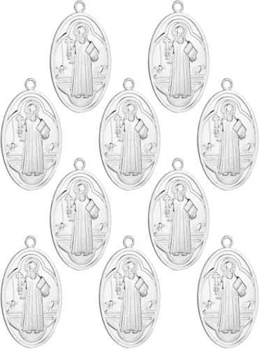 Miniatura 9 de COTTVOTT Colgante de Medalla de San Cristóbal/San José/Arcángel San Miguel/San Benito/Nuestra Señora Gracia Guadalupe para Collar de Rosario