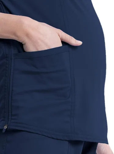 Miniatura 3 de Cherokee WW688 - Camiseta médica de maternidad con 2 bolsillos, tela transpirable y elástica en 2 direcciones