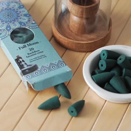 Miniatura 3 de Hosley Full Moon - Conos de incienso verde de reflujo de luna, aroma de larga duración para positividad y aire puro, polvo de madera, aromaterapia