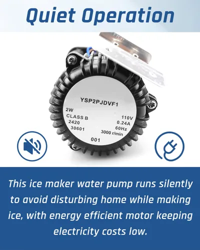 Miniatura 5 de Nueva bomba de agua mejorada YSP2PJDVF1 para máquina de hielo, bomba de agua de máquina de hielo YSP2PJDVF1, 110V 2W