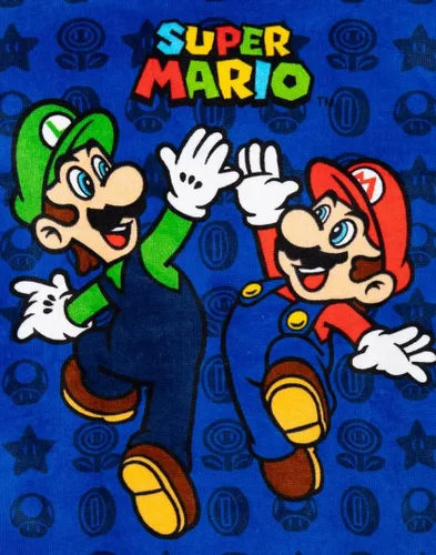 Miniatura 5 de Super Mario Toalla Poncho para niños Toalla de baño de personajes de juegos para niños Mario Brothers Luigi & Mario Star Blue Changing Robe