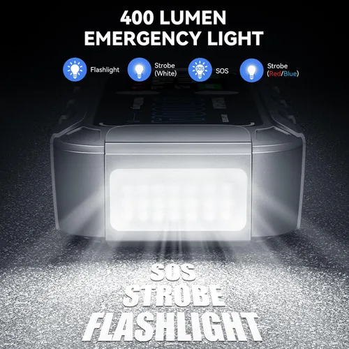 Miniatura 5 de Arrancador de batería de automóvil de 6000A, cargador rápido de 65W, batería de arranque de 26800mAh (toda gasolina/12L diésel) con reforzador