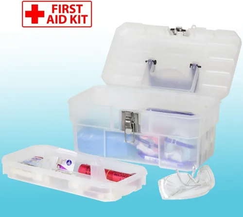 Miniatura 8 de Akro-Mils 09514 CFT - Caja de herramientas de almacenamiento de plástico para suministros para arte o manualidades. Semi-transparente, de 14