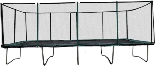Miniatura 2 de Trampolín Rectangular Happy Trampoline Pro - Resistente de Servicio Pesado con Capacidad de Salto de 750 libras y Cerramiento de Red - Grande