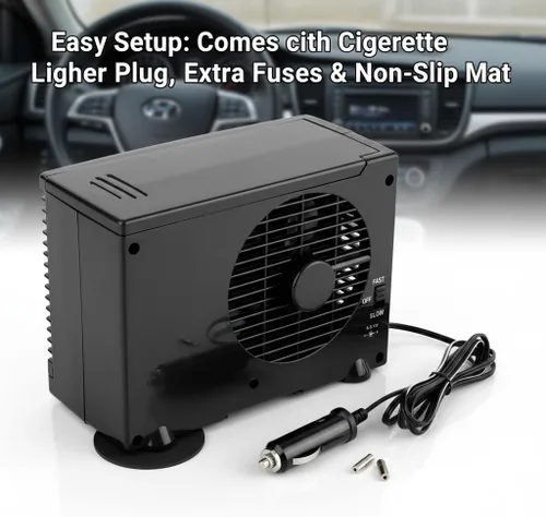 Miniatura 7 de Aire acondicionado portátil para automóviles y camiones, aire acondicionado portátil de 12 V, ventiladores de automóvil para coche, ventilador