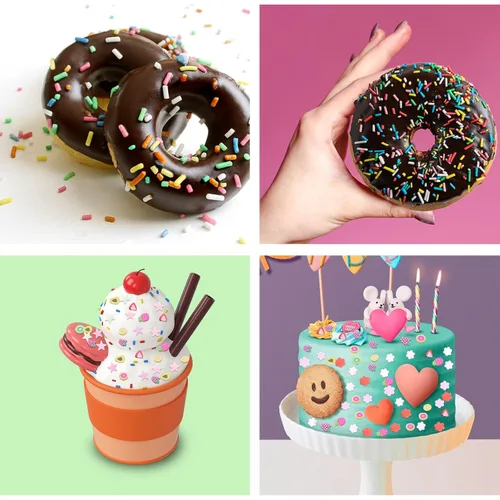 Miniatura 5 de Rebanadas de flores de 3.53 onzas, chispas falsas de polímero, gránulos de resina de resina para resina, chispas de caramelo falso, para arte