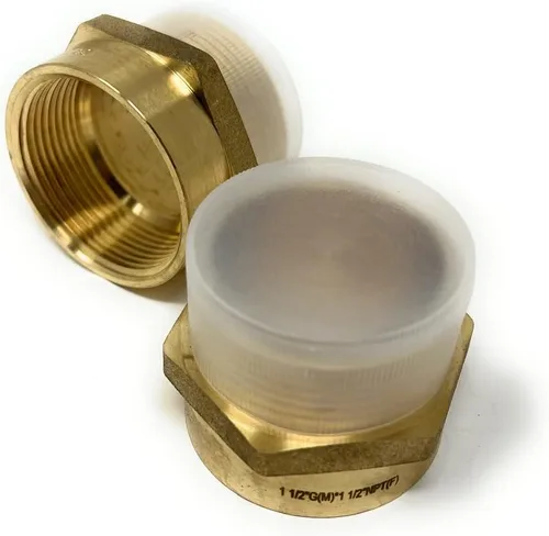 Miniatura 11 de Adaptador de latón sin plomo Cascada, rosca G británica BSPP macho a NPT hembra (1" x 1" (1 pieza))