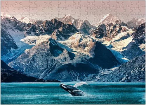 Miniatura 8 de MyPuzzle Alaska Whales - Rompecabezas prémium de 1000 piezas, fabricado en Estados Unidos