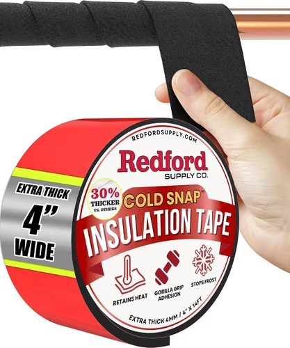 Miniatura 8 de Redford Supply Co. Aislamiento de tubería de 2 pulgadas x 14 pies, envoltura aislante de tubería para exteriores para protección contra congelación
