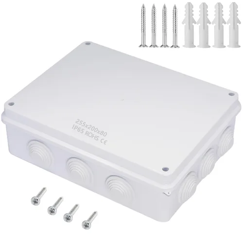 Miniatura 11 de Zulkit Caja de conexiones de plástico ABS IP55 a prueba de polvo e impermeable, cajas eléctricas universales para proyectos, carcasa, color blanco