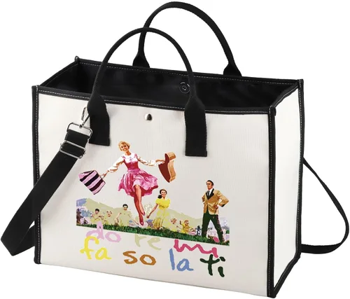 BWWKTOP Bolsa de maquillaje cosmética musical con sonido Von Trapp Gift Do Re Mi Fa So La Ti Theater Bolsa con cremallera Bolsa de mercancía musical