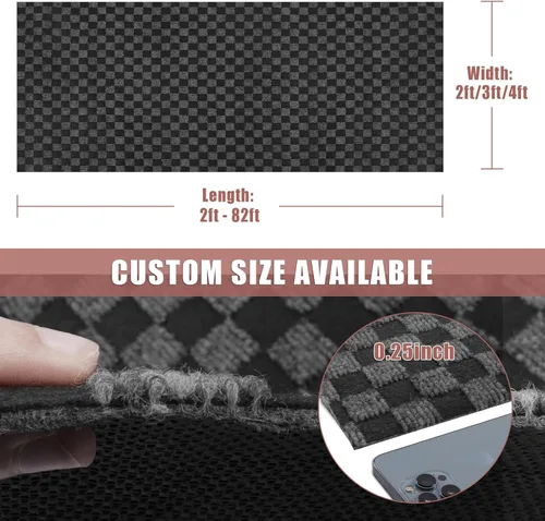 Miniatura 2 de Alfombra de pasillo de 2 x 6 pies, para interiores y exteriores, cocina, entrada, dormitorio, con respaldo de goma antideslizante, tapete de garaje