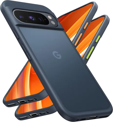 TORRAS Funda a prueba de golpes diseñada para Google Pixel 9 Pro / Pixel 9 [probada en caídas de grado militar de 16 pies], translúcida, delgada,
