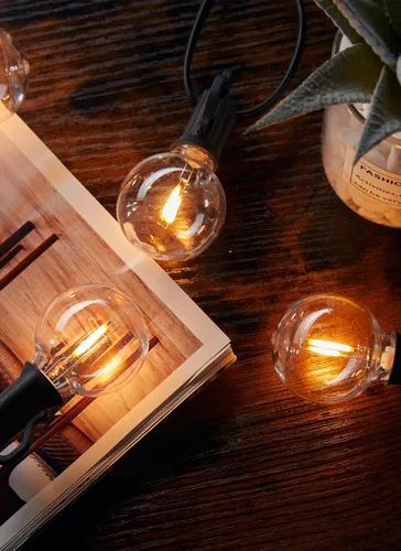 Miniatura 2 de Brightown Candelabra - Lote de 25 bombillas G40 con rosca, luz clara, con forma de globo Luz LED