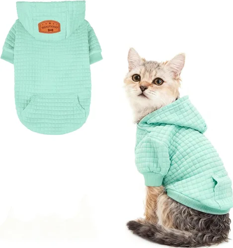 Miniatura 61 de BEAUTYZOO Sudadera con capucha para perro pequeño con bolsillos, ropa para perros pequeños y medianos, niño y niña, abrigos de algodón laminado tipo