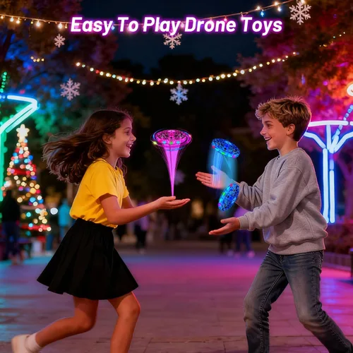 Miniatura 2 de Mini dron para niños, pequeño dron operado a mano en interiores y exteriores, juguete colorido de pelota voladora con acrobacias, juguetes STEM