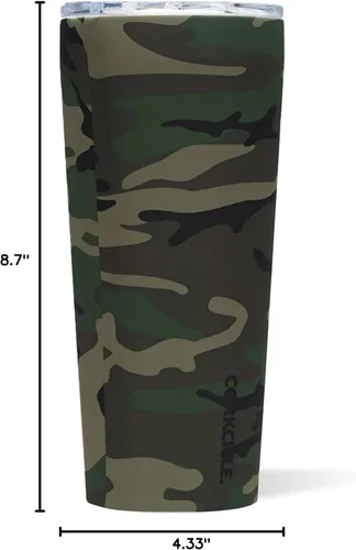 Miniatura 8 de Corkcicle - Taza de viaje, acero inoxidable con aislamiento Camuflaje del bosque