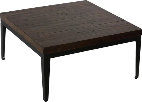 Miniatura 10 de Cortesi Home Omaha - Mesa auxiliar en madera maciza y meta, 22 pulgadas de alto, marrón oscuro