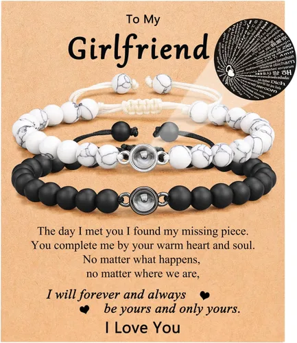 Miniatura 9 de UNGENT THEM Te Amo en 100 Idiomas Pulseras Regalos para Parejas A Mis Hombres, Novio, Novia, Esposo, Mi Amor, Alma Gemela, Prometido - Regalo