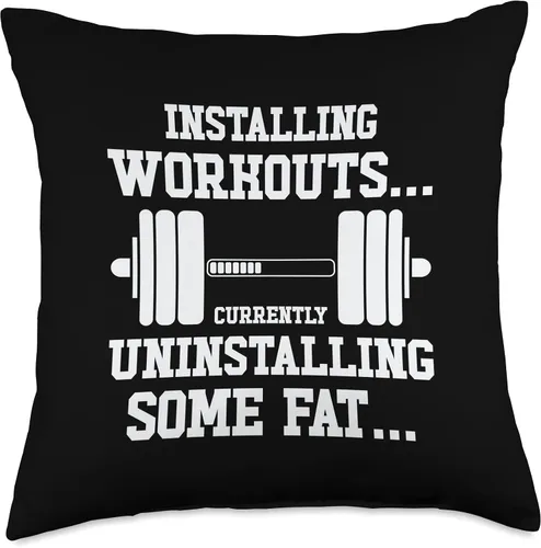 Miniatura 4 de Workout Gym Weight Training Body Building Powerlifting Throw Pillow
