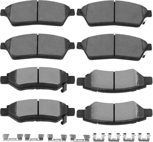 Miniatura 15 de SCITOO D1107 D1456 Juegos de pastillas de freno cerámicas delanteras y semimetálicas traseras compatibles con AUDI A3 09-13, AUDI A3 QUATTRO 09-10