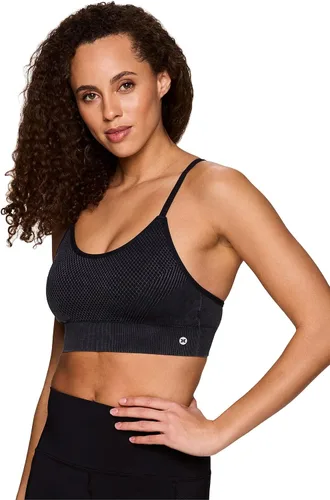 Miniatura 5 de RBX Active - Brasier deportivo de entrenamiento de bajo impacto sin costuras con tiras