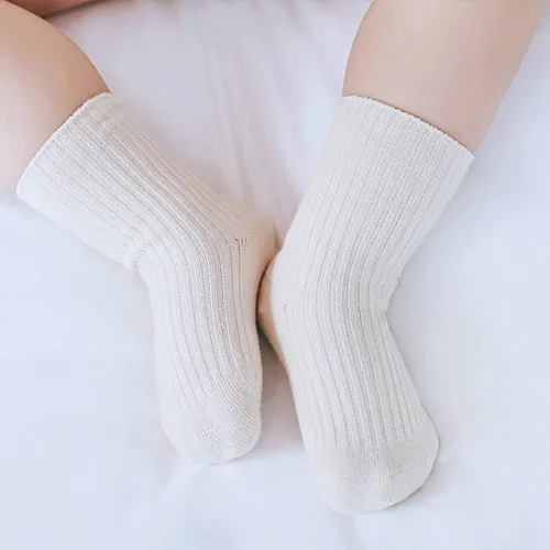 Miniatura 2 de VWU Baby Crew Socks with Grips Unisex Toddler Infant Kids Cotton tube Socks 0-5 Years