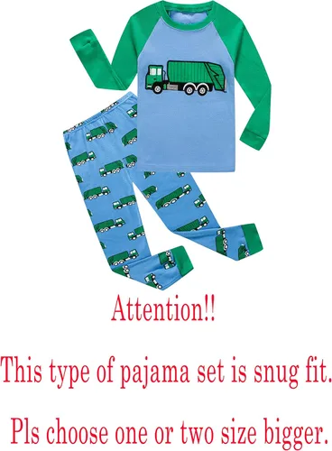 Miniatura 2 de KikizYe Conjunto de pijama para niños pequeños y grandes, pijama 100% algodón