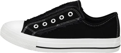 Miniatura 4 de CUSHIONAIRE Zapatilla Vinnie Slip on Canvas para mujer +Memory Foam