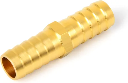 Miniatura 7 de GASHER 20 Piezas Reductor de Púas de Manguera de Latón, 1/2 Pulgada a 1/2 Pulgada (12.7mm) ID de Manguera con 40 Abrazaderas de Manguera, Reductor