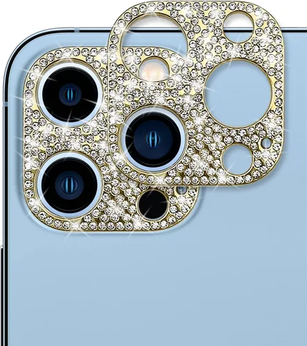 Protector de lente brillante para iPhone 13 Pro Max, cubierta de cámara con purpurina 3D, diamantes de imitación, puntos brillantes, decoración de