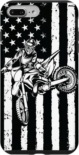 Miniatura 12 de Funda de motocross con bandera de Estados Unidos para iPhone 17