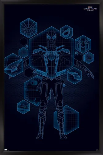 Miniatura 9 de Trends International Marvel Spider-Man: No Way Home - Póster técnico de pared, 22.4 pulgadas de largo x 14.7 pulgadas, versión enmarcada de madera