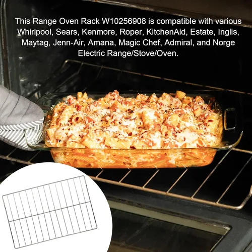 Miniatura 8 de Rejilla de horno W10256908 mejorada de 61 cm x 40 cm para piezas de estufa y horno Whirlpool Reemplaza W10138079, W10179196, 3195710 estante