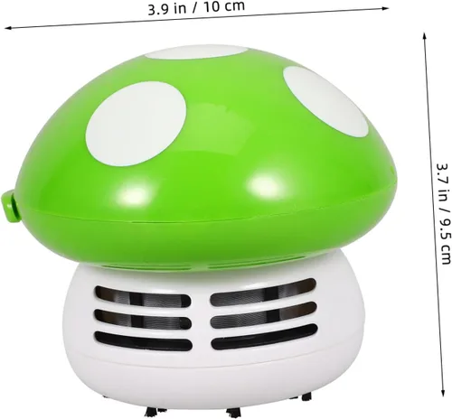 Miniatura 9 de Aspirador de escritorio de hongos Aspirador de escritorio Mini en forma de hongo Aspirador de polvo de mesa Aspirador de esquina portátil Pequeña