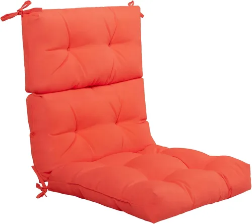 Miniatura 11 de Giantex - Cojín para silla de patio exterior, 5 pulgadas, para respaldo alto con 4 lazos de cuerda, cojín para columpio de patio, silla con asiento