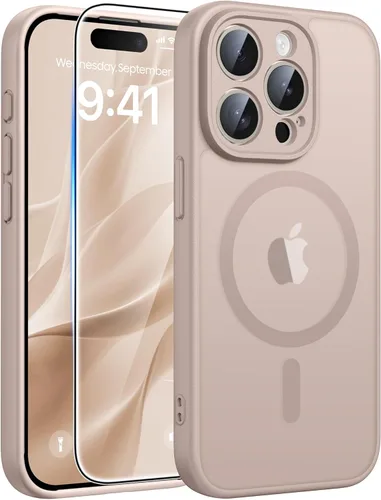 Miniatura 48 de FNTCASE Funda para iPhone 13 Pro: Fundas magnéticas translúcidas mate delgadas con protector de pantalla de vidrio templado
