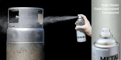 Miniatura 2 de Aerosol de galvanizado en frío de alto brillo de Paints For Industry - Pintura en aerosol de esmalte industrial para acero y metal - Caja de 12