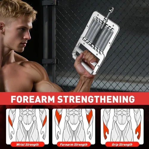 Miniatura 8 de Probador y entrenador de fuerza de agarre 2 en 1, dinamómetro digital de 330.7 lbs/330 libras con niveles de resistencia ajustables, pantalla LCD