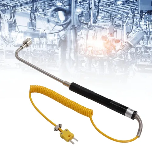 Miniatura 5 de Sensor de temperatura de termopar tipo K con funda de acero inoxidable y mango aislado Medición precisa de -58.0 °F a 932.0 °F para monitoreo