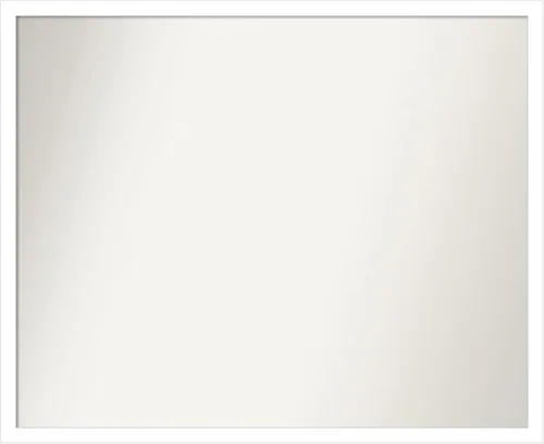 Miniatura 368 de Amanti Art Espejo de baño blanco para sobre el fregadero, 32 x 45 pulgadas, espejo de tocador rectangular blanco esbelto, marco de madera moderno