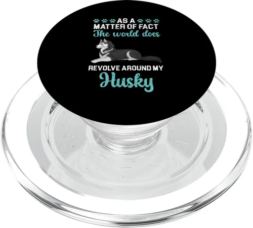Miniatura 8 de Como hecho importante, el mundo gira alrededor de mi Husky PopSockets intercambiable PopGrip