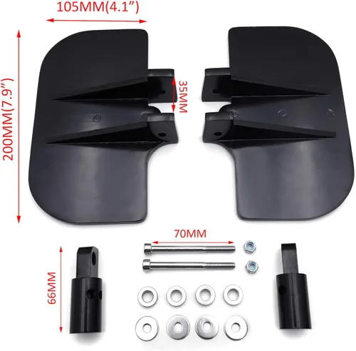 Miniatura 2 de HK MOTO HongK- Motocicleta Pasajero Mini Floorboards Pasapiés Traseros Soportes de Reposapiés Compatible con H-D Dyna Fat Bob Low Rider Street Bob