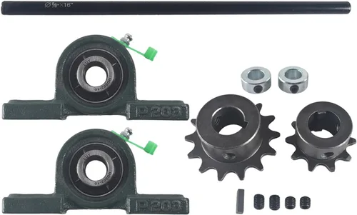 Miniatura 11 de Kit completo de eje de transmisión Go Kart Minibike de 3/4" X 10" cadena #35